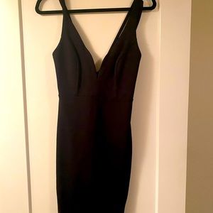 Fitted Black Midi Dress
